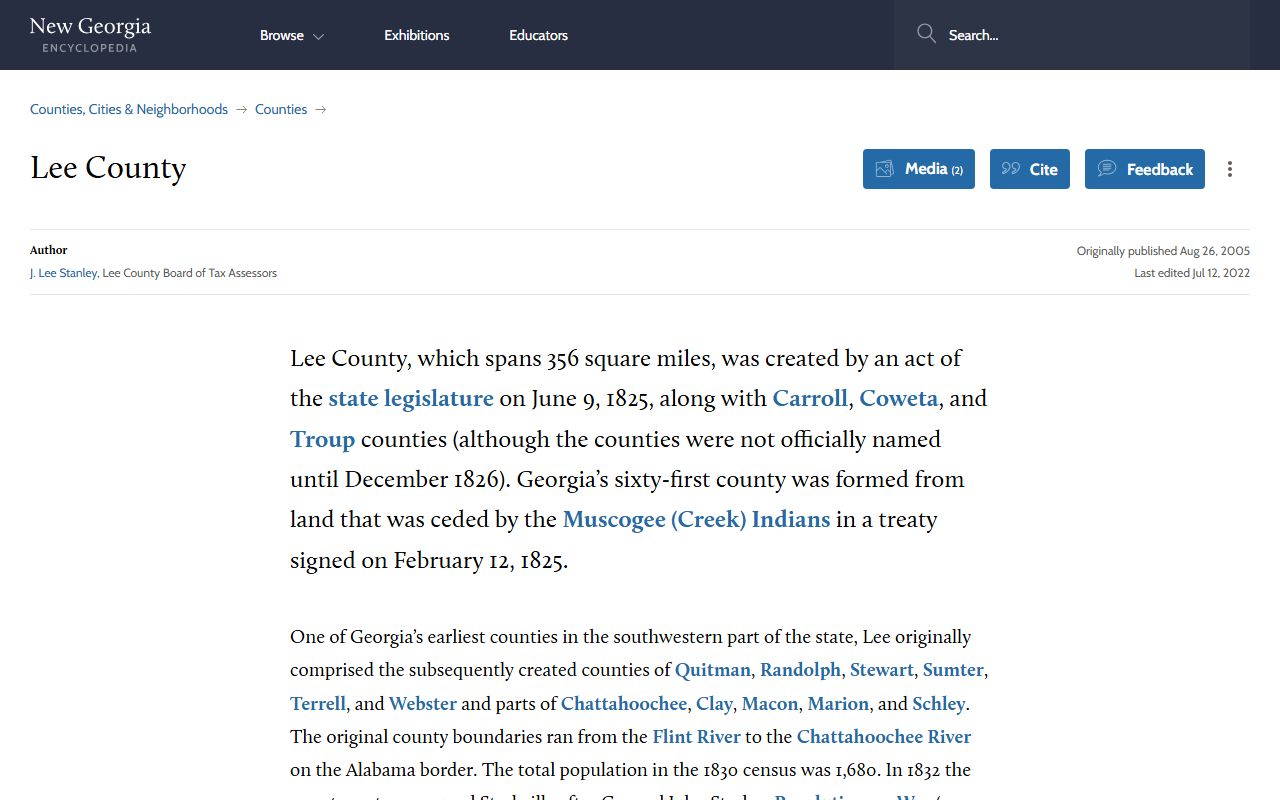 Lee County Court records county history source