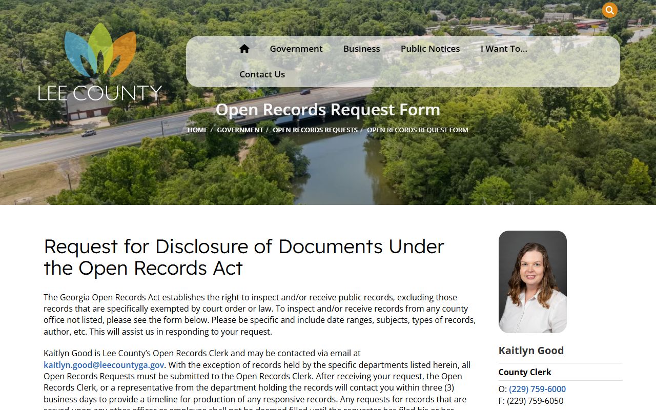 Lee County probate records online open records form